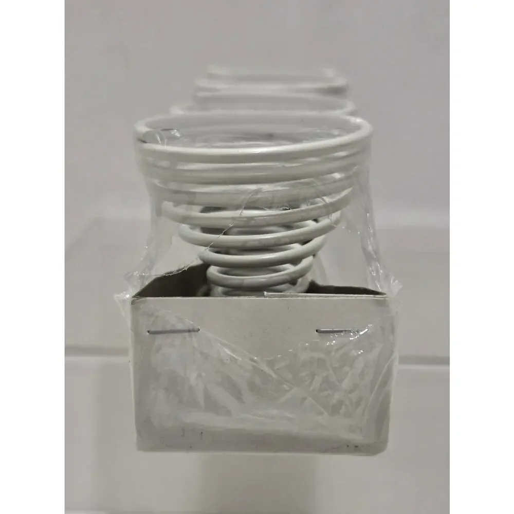 Vintage Ikea Respit 1990 Spiral Eggcup White Metal Set Of 4 NOS